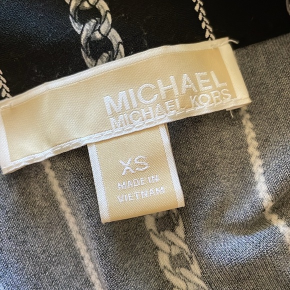 MICHAEL KORS DRESS Chain print, Tie front with chains Size XS - Picture 9 of 12